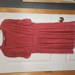 Maurices Red Mini Dress with White Dots